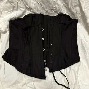 Orchard Corset Black Cotton Underbust Corset